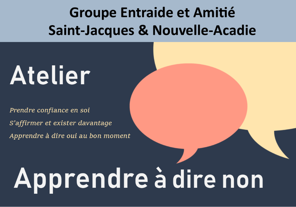 Atelier Apprendre à dire non